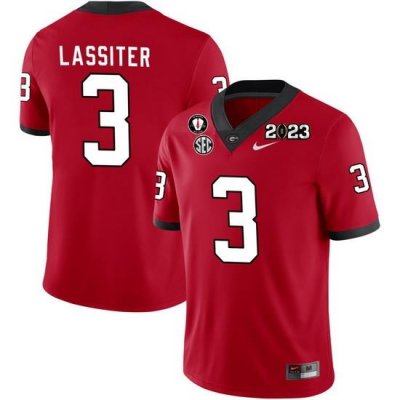 Men #3 Kamari Lassiter Georgia Bulldogs 2022-23 CTP National Championship Football Jerseys