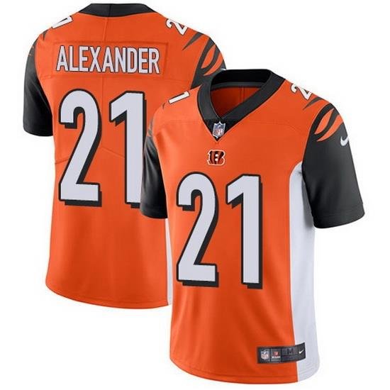 Nike Bengals 21 Mackensie Alexander Orange Alternate Men Stitched NFL Vapor Untouchable Limited Jersey