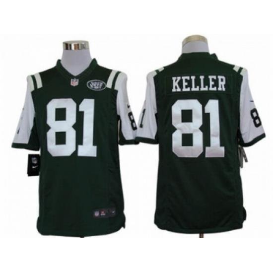 Nike NeW York Jets 81 Dustin Keller Green Limited NFL Jersey