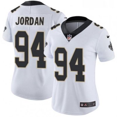 Womens Nike New Orleans Saints 94 Cameron Jordan White Vapor Untouchable Limited Player NFL Jersey