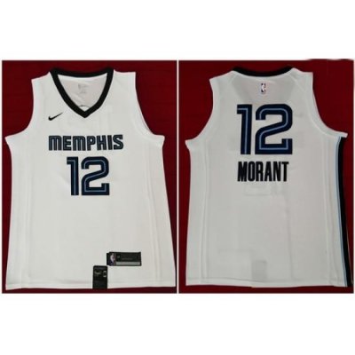 Grizzlies 12 Ja Morant White Nike Swingman Jersey 2