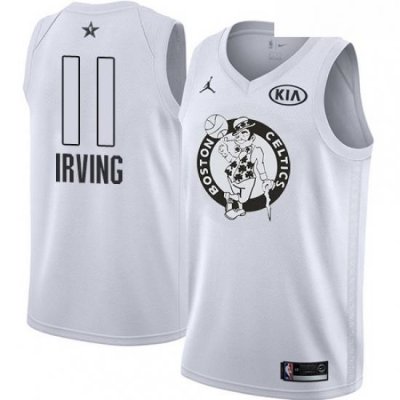 Youth Nike Jordan Boston Celtics 11 Kyrie Irving Swingman White 2018 All Star Game NBA Jersey