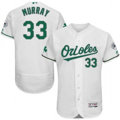 Mens Majestic Baltimore Orioles 33 Eddie Murray White Celtic Flexbase Authentic Collection MLB Jersey