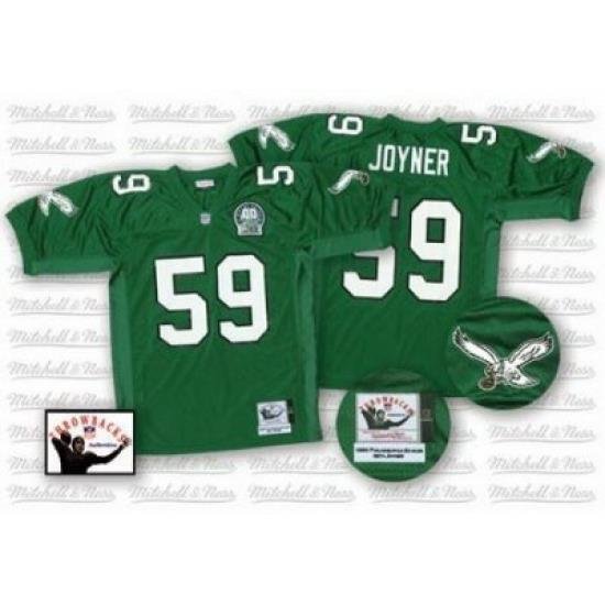 Philadelphia Eagles 59 Joyner Green ThroWback Jersey