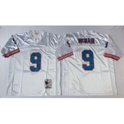 Oilers 9 Steve McNair White Throwback Jersey