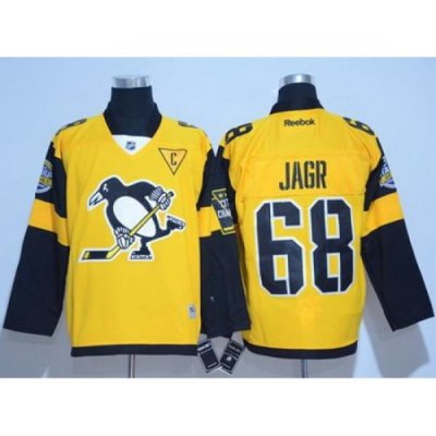 Penguins #68 Jaromir Jagr Gold 2017 Stadium Series Stitched NHL Jersey