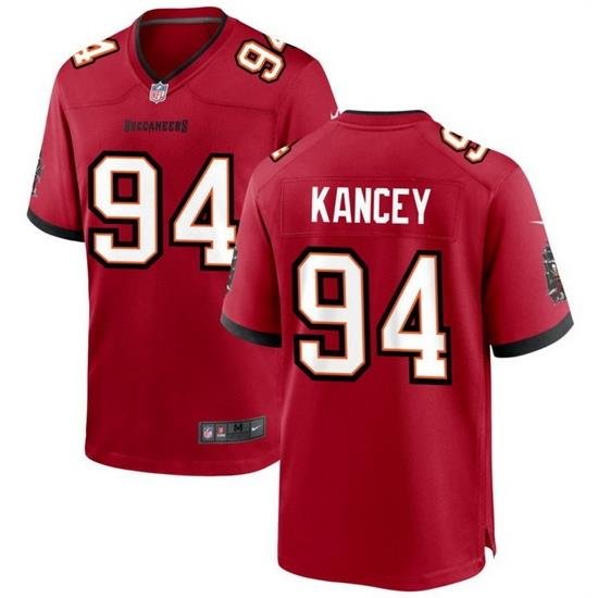 Men Tampa Bay Buccaneers 94 Calijah Kancey Red 2023 Draft Stitched Game Jersey