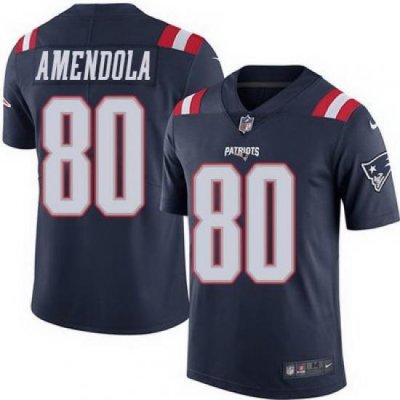 Nike Patriots #80 Danny Amendola Navy Blue Mens Stitched NFL Limited Rush Jersey