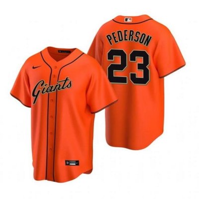 Men San Francisco NeW York Giants 23 Joc Pederson Orange Cool Base Stitched Jerse