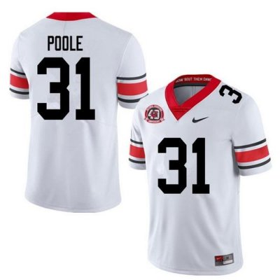 2020 Men #31 William Poole Georgia Bulldogs 1980 National Champions 40th Anniversary College Footbal