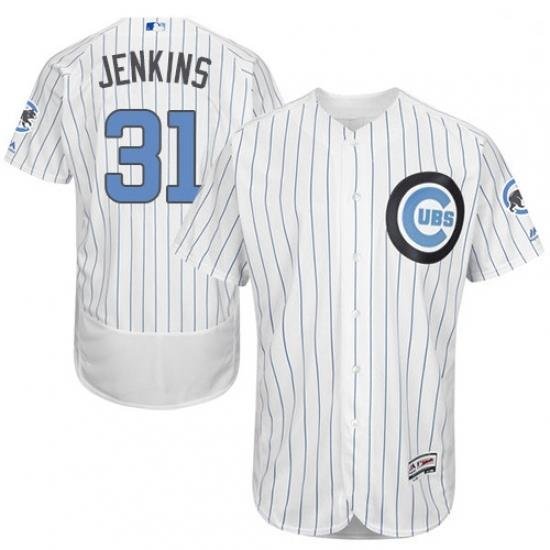 Mens Majestic Chicago Cubs 31 Fergie Jenkins Authentic White 2016 Fathers Day Fashion Flex Base MLB Jersey