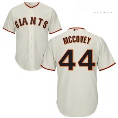 Mens Majestic San Francisco Giants 44 Willie McCovey Replica Cream Home Cool Base MLB Jersey