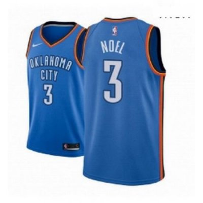 Men NBA 2018 19 Oklahoma City Thunder 3 Nerlens Noel Icon Edition Blue Jersey