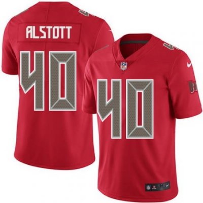 Nike Buccaneers #40 Mike Alstott Red Mens Stitched NFL Limited Rush Jersey