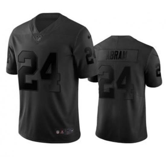 Nike Las Vegas Raiders 24 Johnathan Abram All Black Vapor Untouchable Limited Jersey