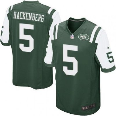 Nike Jets #5 Christian Hackenberg Green Team Color Youth Stitched NFL Elite Jersey