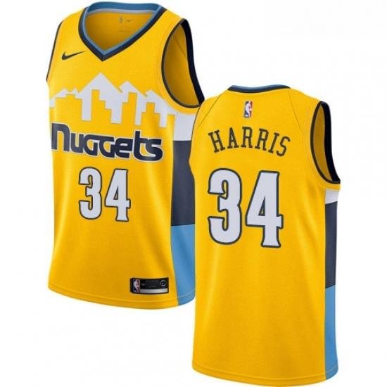 Womens Nike Denver Nuggets 34 Devin Harris Swingman Gold Alternate NBA Jersey Statement Edition