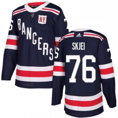 Mens Adidas New York Rangers 76 Brady Skjei Authentic Navy Blue 2018 Winter Classic NHL Jersey