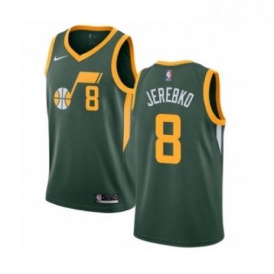 Youth Nike Utah Jazz 8 Jonas Jerebko Green Swingman Jersey Earned Edition