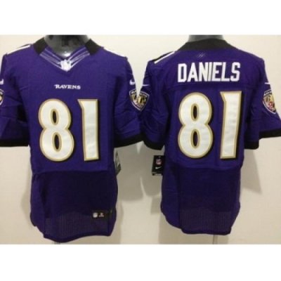 Nike Baltimore Ravens 81 Owen Daniels Purple Elite NFL Jersey