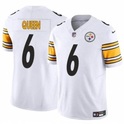 Men Pittsburgh Steelers 6 Patrick Queen White 2024 F U S E Alternate Vapor Untouchable Limited Stitched Jersey