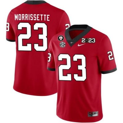 Men #23 De'Nylon Morrissette Georgia Bulldogs 2022-23 CTP National Championship Football Jerseys