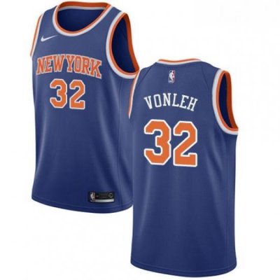 Mens Nike New York Knicks 32 Noah Vonleh Swingman Royal Blue NBA Jersey Icon Edition