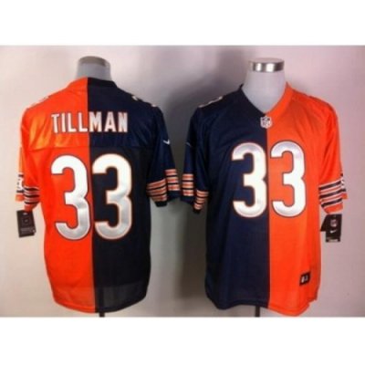 Nike Chicago Bears 33 Charles Tillman Orange-blue Elite Split NFL Jersey