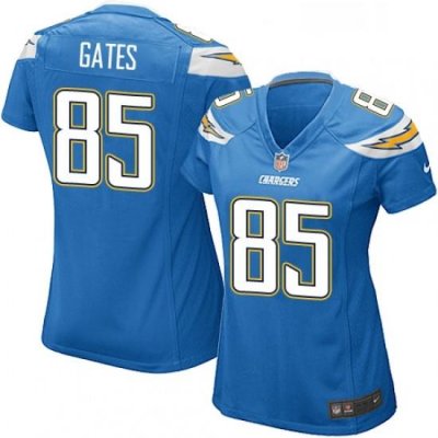 Womens Nike Los Angeles Chargers 85 Antonio Gates Game Electric Blue Alternate NFL Jersey