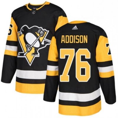 Mens Adidas Pittsburgh Penguins 76 Calen Addison Premier Black Home NHL Jersey