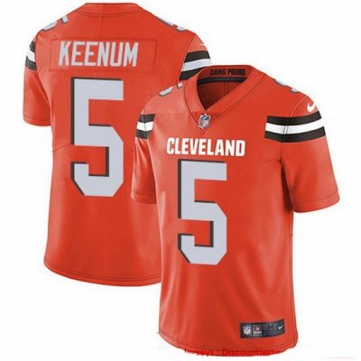 Nike Browns 5 Case Keenum Orange Alternate Men Stitched NFL Vapor Untouchable Limited Jersey