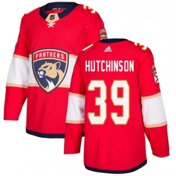 Youth Adidas Florida Panthers 39 Michael Hutchinson Premier Red Home NHL Jersey