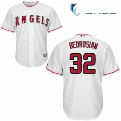 Mens Majestic Los Angeles Angels of Anaheim 32 Cam Bedrosian Replica White Home Cool Base MLB Jersey