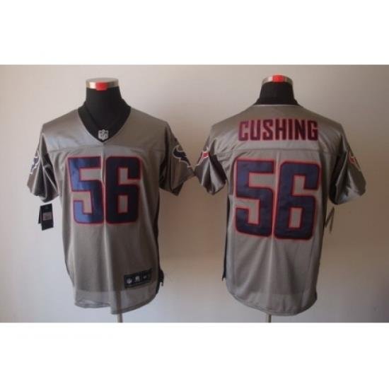 Nike Houston Texans 56 Brian Cushing Grey Elite ShadoW NFL Jersey