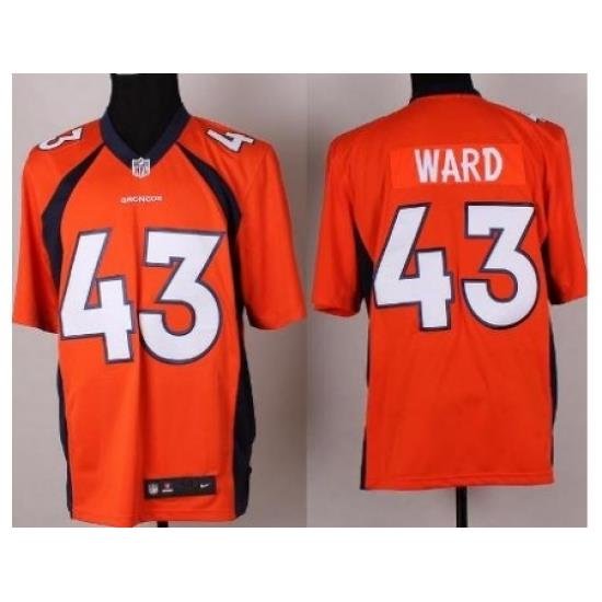 Nike Denver Broncos 43 T.J. Ward Orange Game NFL Jersey