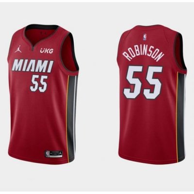 Men's Miami Heat #55 Duncan Robinson Red Stitched NBA Jersey