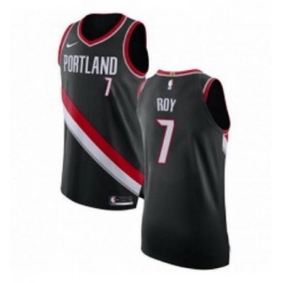 Womens Nike Portland Trail Blazers 7 Brandon Roy Authentic Black Road NBA Jersey Icon Edition