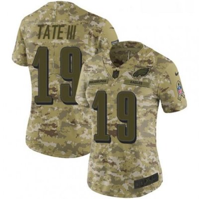 Womens Nike Philadelphia Eagles 19 Golden Tate III Limited Camo 2018 Salute to Service NFL Jerse