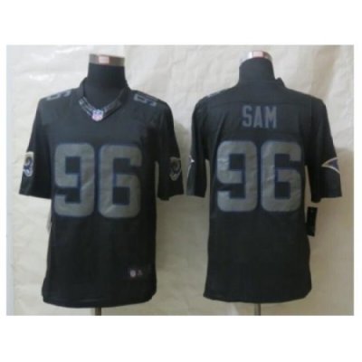 Nike St. Louis Rams 96 Michael Sam Black Impact Limited NFL Jersey