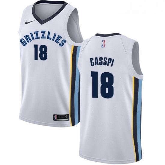 Womens Nike Memphis Grizzlies 18 Omri Casspi Swingman White NBA Jersey Association Edition