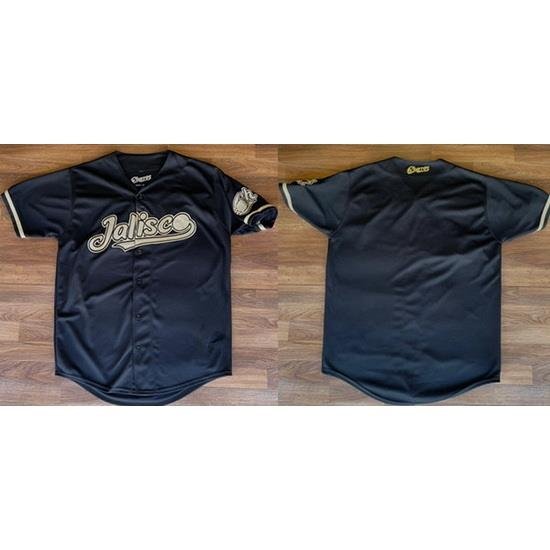 Men Charros De Jalisco Blank Black Stitched Baseball Jersey