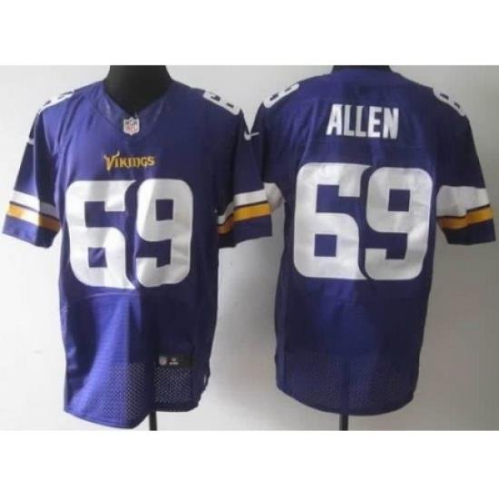 Nike Minnesota Vikings 69 Jared Allen Purple Elite NFL Jersey