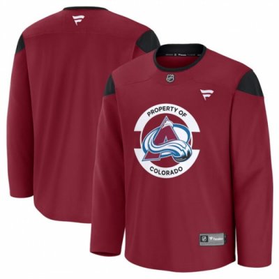 Men Colorado Avalanche Burgundy 2024 25 Team Practice Stitched Jersey