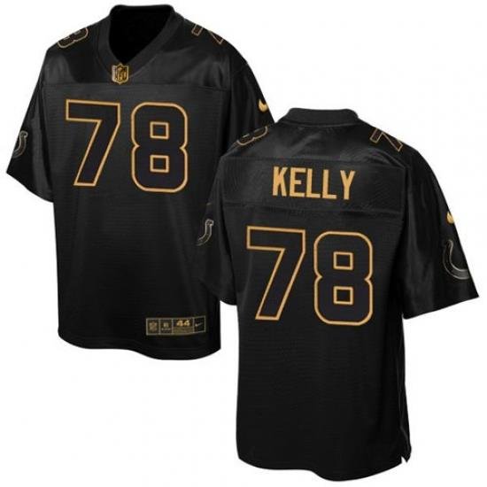 Nike Colts #78 Ryan Kelly Black Mens Stitched NFL Elite Pro Line Gold Collection Jersey