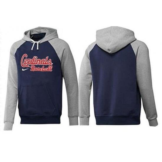 MLB Men Nike St Louis Cardinals Pullover Hoodie NavyGrey