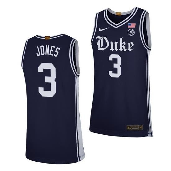 Duke Blue Devils Tre Jones Navy Alternate Men'S Jersey