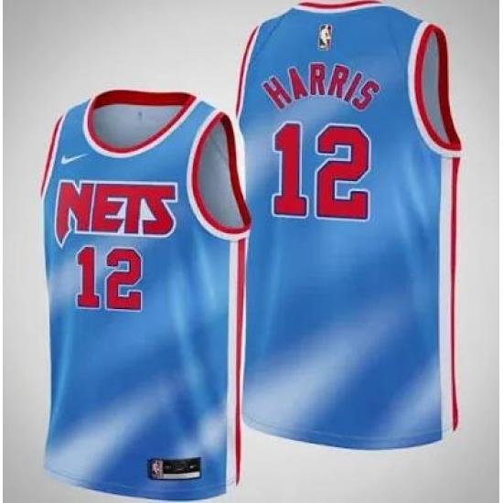 Men Brooklyn Nets 12 Joe Harris Blue NBA Swingman 2021 Jersey