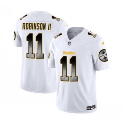 Men Pittsburgh Steelers 11 Allen Robinson II White 2023 F U S E  Smoke Vapor Untouchable Limited Stitched Jersey