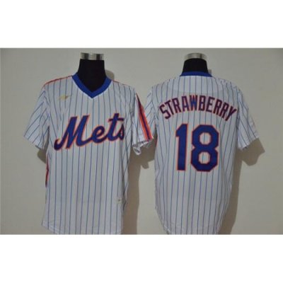 Mets 18 Darryl StraWberry White 2020 Nike Cool Base Jersey