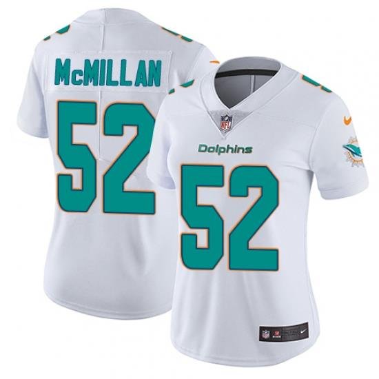 Nike Dolphins #52 Raekwon McMillan White Womens Stitched NFL Vapor Untouchable Limited Jersey